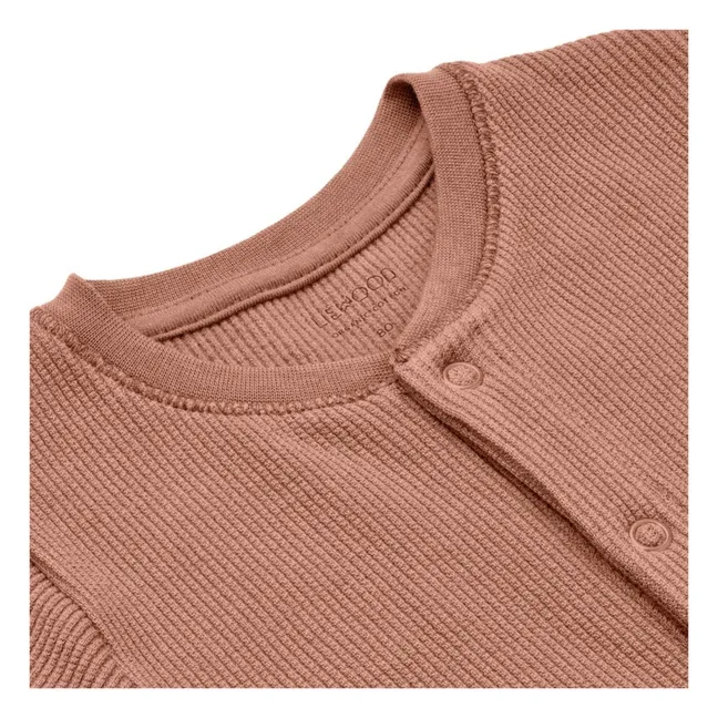 Birk Organic Cotton Ribbed Pyjamas | Dusty Pink