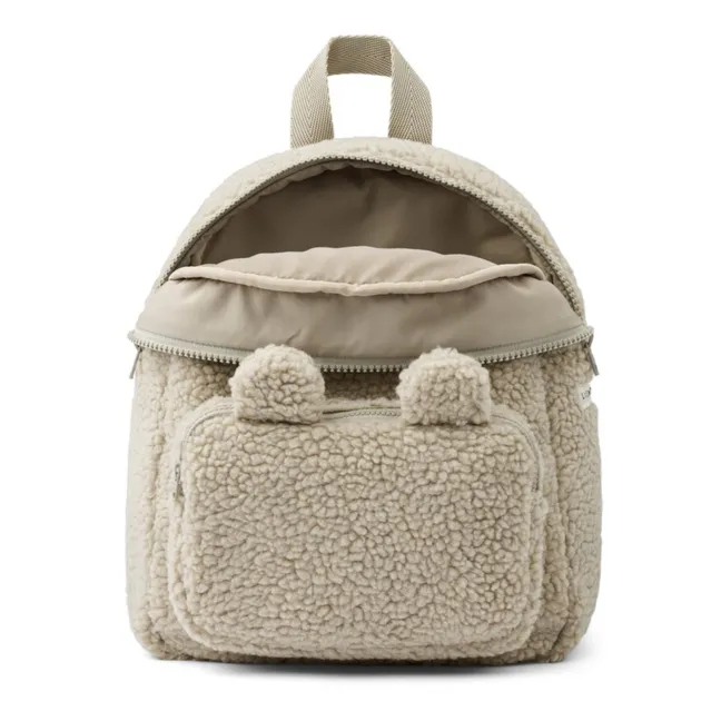 Allan Recycled Material Furry Backpack | Beige