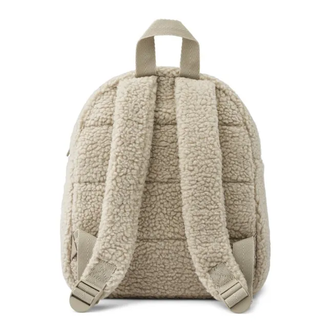 Allan Recycled Material Furry Backpack | Beige