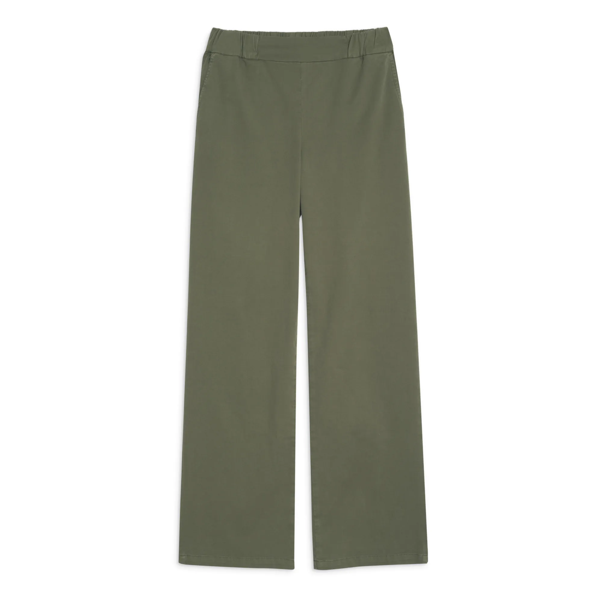 Anine Bing Khaki Koa Cotton Trousers