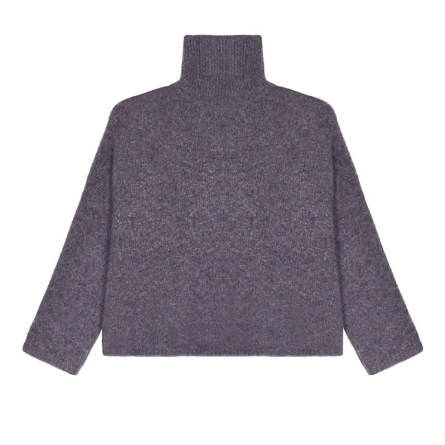 Laurier Merino Wool and Alpaca Pullover | Purple