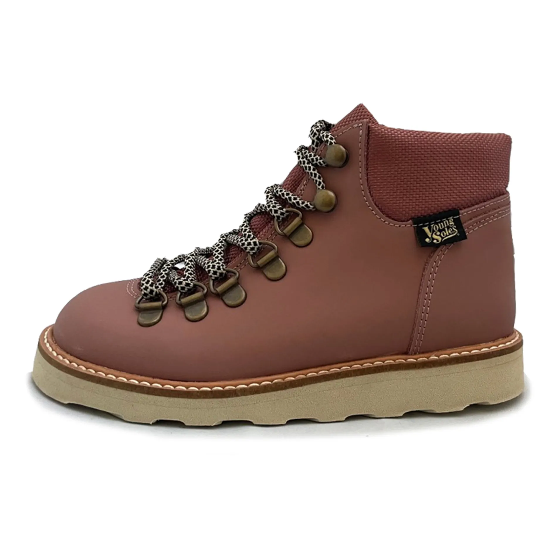 Young Soles Pink Boots Lace-Up Eddie
