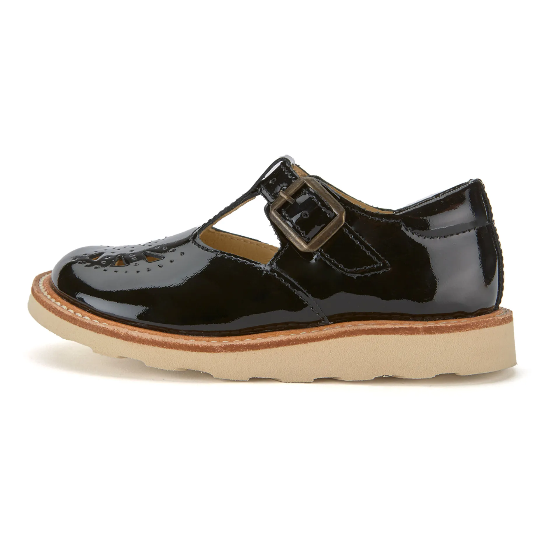 Young Soles Bright Black Rosie Mary Jane Pumps
