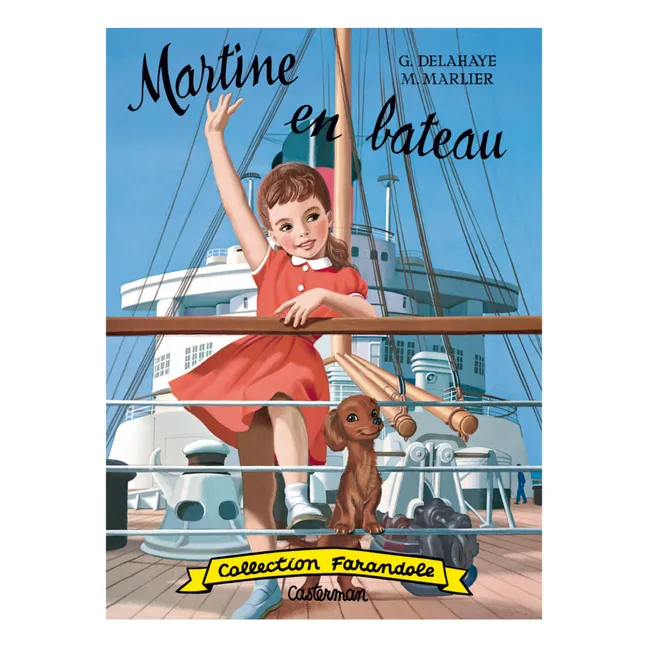 Poster di Martine en bateau | Blu