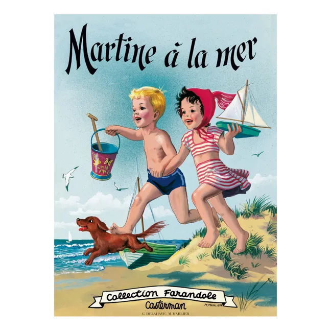 Poster Martine al mare | Blu