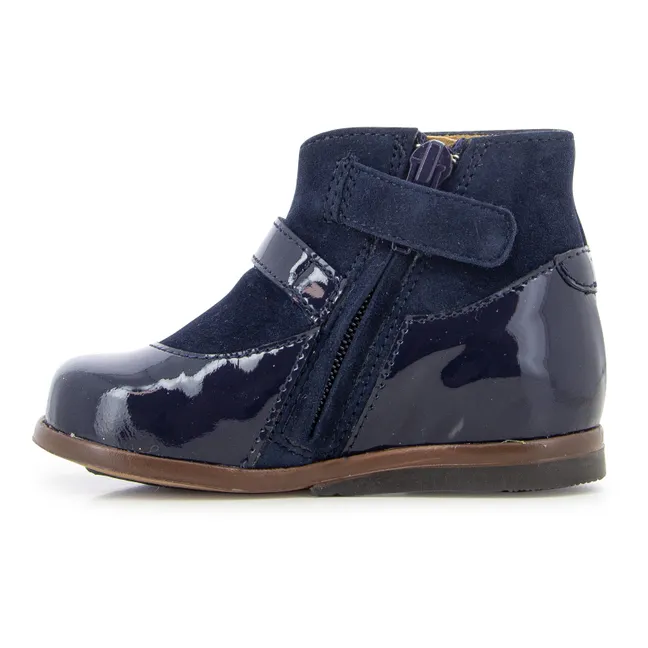 Zeus Bal Zip Boots | Navy blue