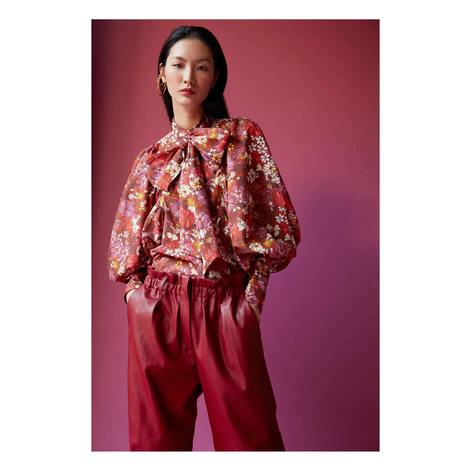 The Label Edition Blue Celeste Floral Blouse
