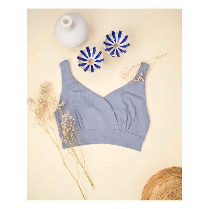 Sujetador para lactancia | Azul Gris- Imagen del producto n°6