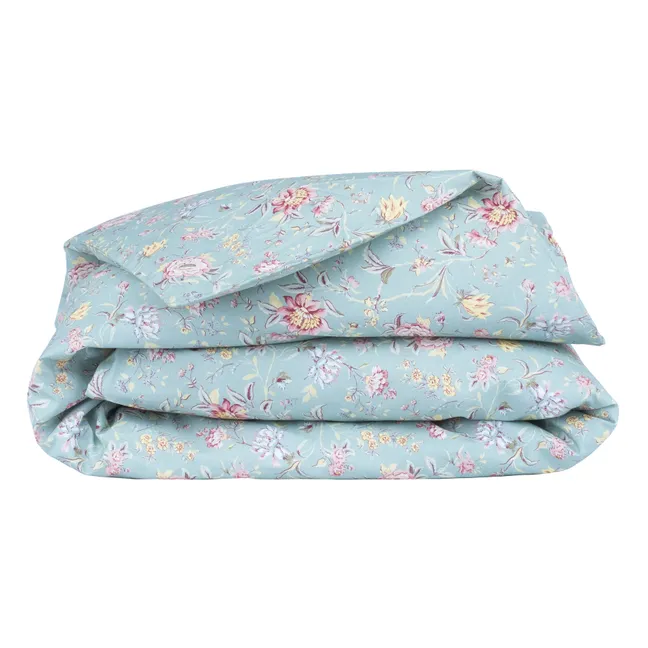 Housse de couette Noemie en coton bio | Bleu turquoise