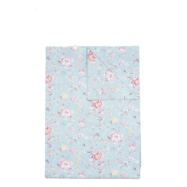 Housse de couette Noemie en coton bio | Bleu turquoise