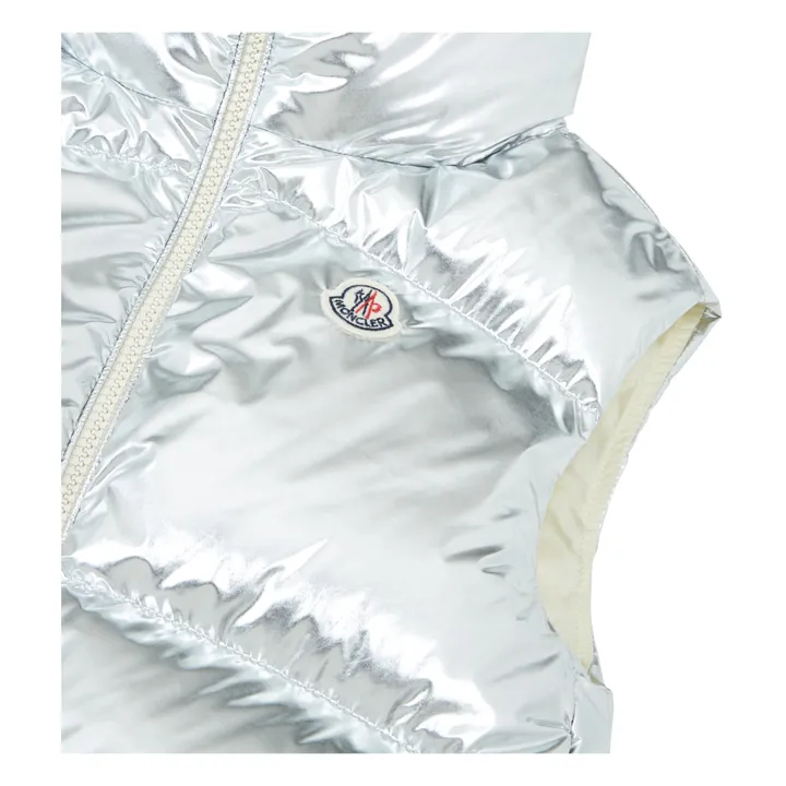 Blavet Logo Sleeveless Padded Jacket | Silver- Product image n°2