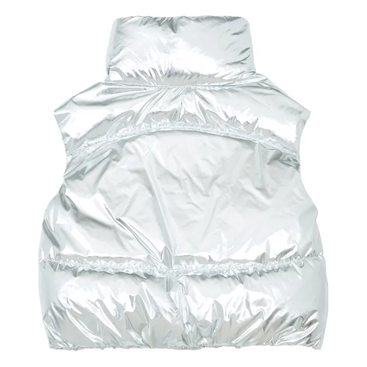 Blavet Logo Sleeveless Padded Jacket | Silver- Product image n°3