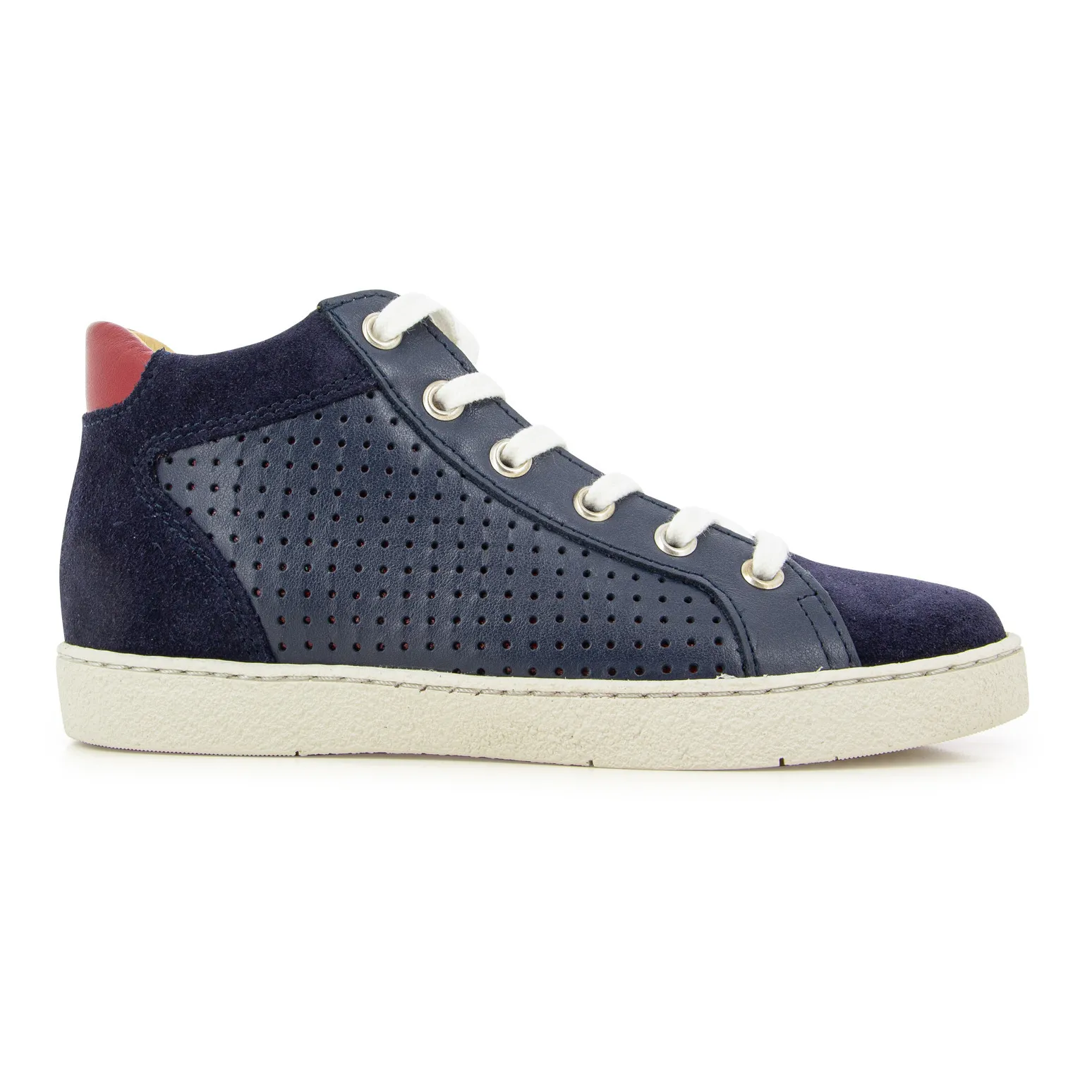 Pom D'api Navy Blue Zip Top Perfo Sneakers