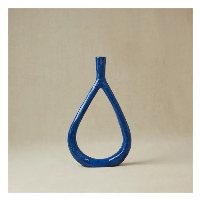 Earthenware Candle Holder | Blue