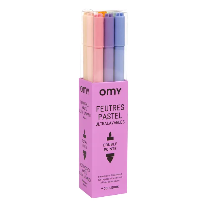 9 Pastel felt-tip pens | Purple- Product image n°0