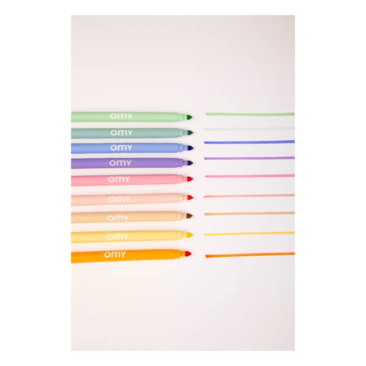 9 Pastel felt-tip pens | Purple- Product image n°1