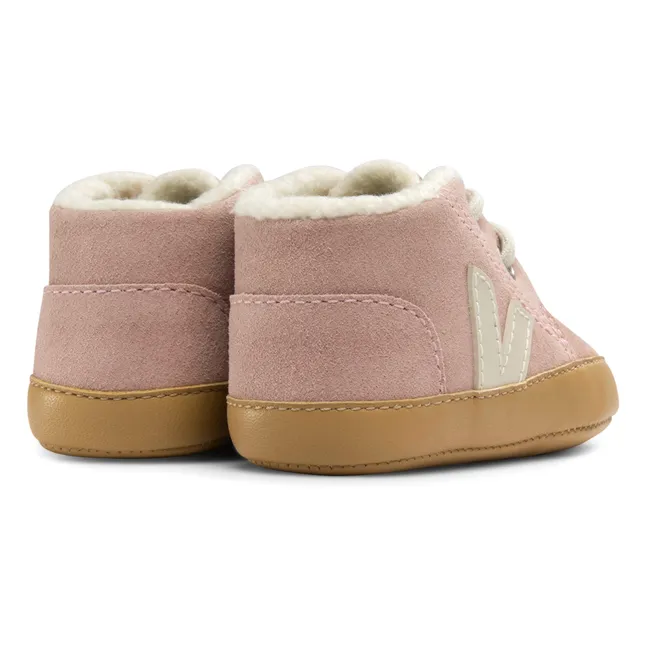 Filled Suede Slippers | Pink
