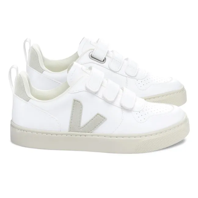 Baskets V-10 Scratchs Cuir | Blanc