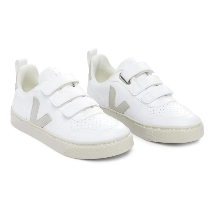 V-10 - Sneakers in pelle con graffi | Bianco- Immagine del prodotto n°1