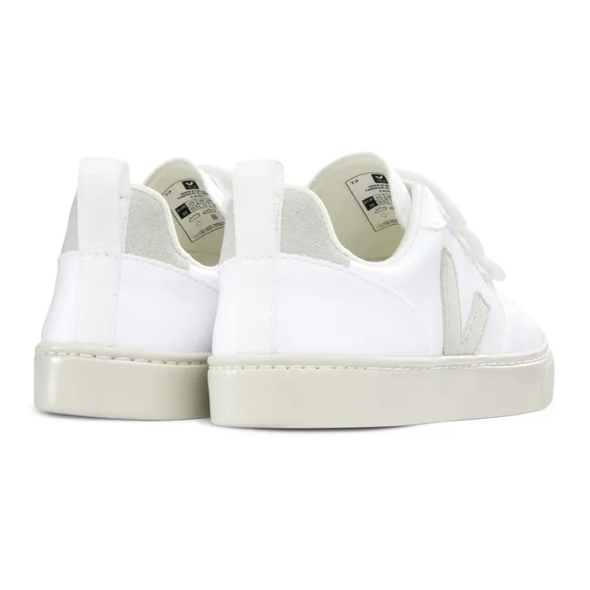 Baskets V-10 Scratchs Cuir | Blanc