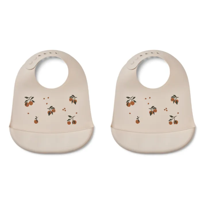 Liewood Lai bib Stripe: Peach/sandy/yellow mellow