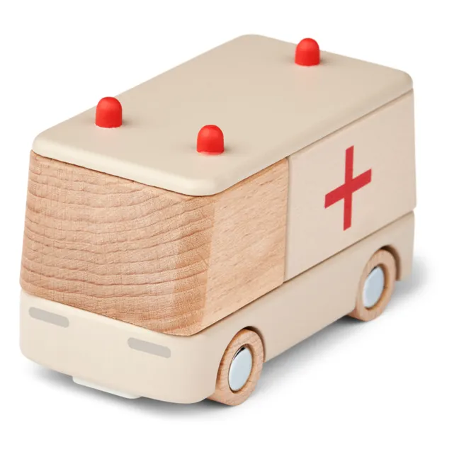 Ambulanza in legno | Aurora red/Sandy