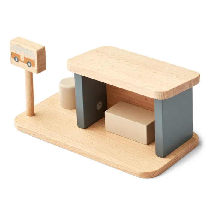 Parada de autobús de madera | Whale blue mix- Imagen del producto n°0