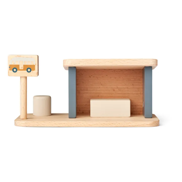 Parada de autobús de madera | Whale blue mix- Imagen del producto n°2