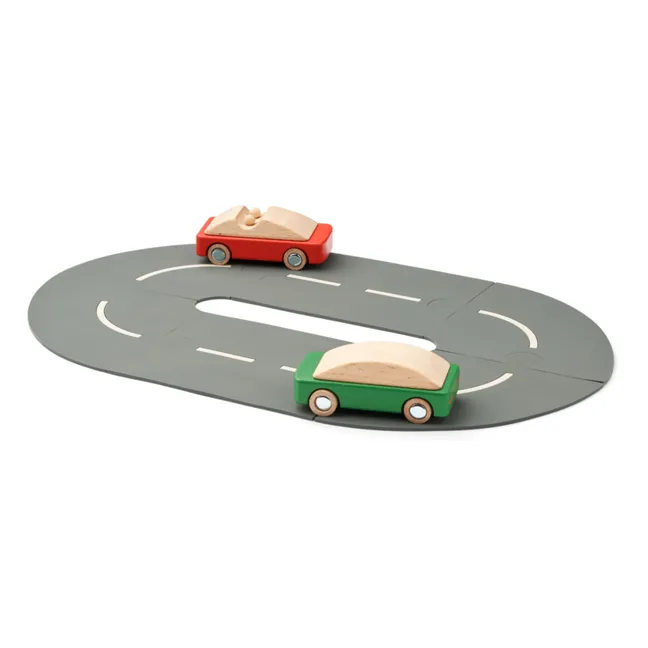 Set de coches y puzzles de carreteras | Apple red multi mix