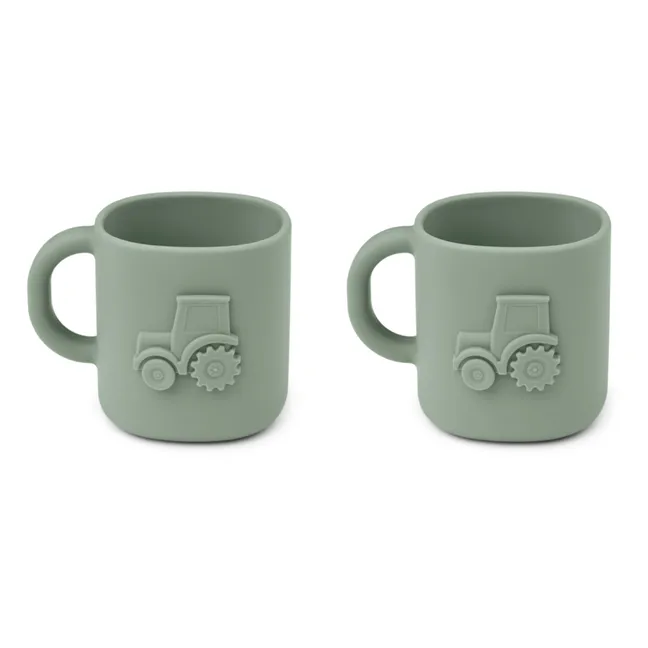 Chaves Silicone Cups - Set of 2 | Faune green
