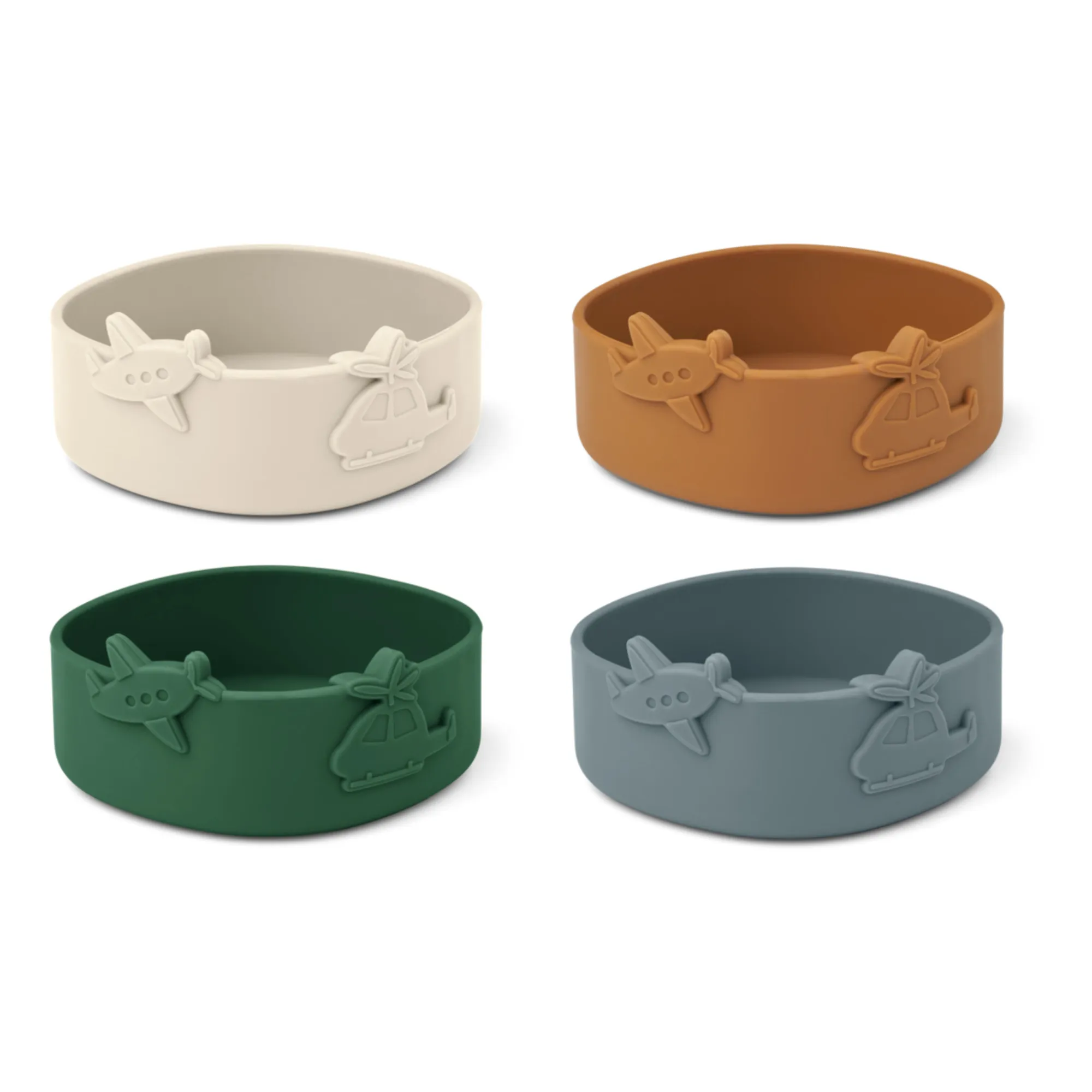 Liewood Blue Fog Mix Emily Silicone Bowls - Set Of 4