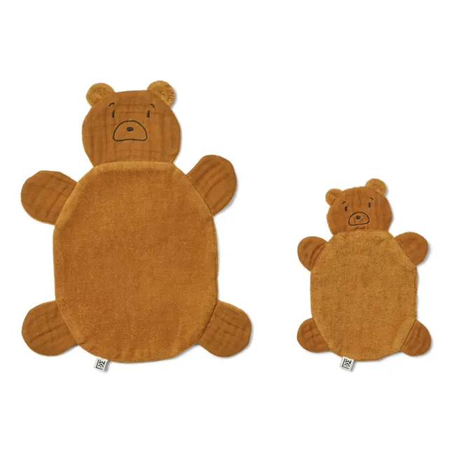 Doudou lange Janai - Set de 2 | Mr bear/Golden caramel