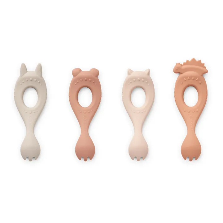 Fourchettes en silicone Liva - Set de 4 | Rose multi mix- Image produit n°2