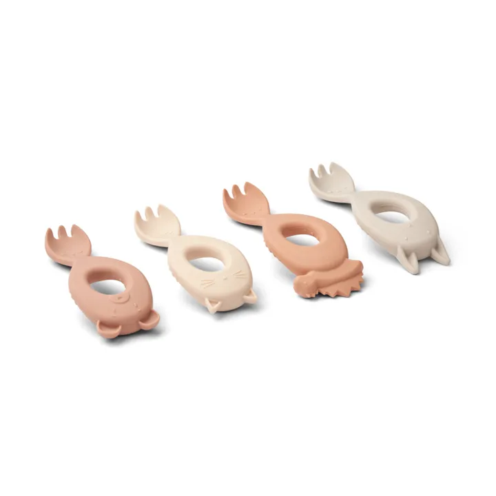 Fourchettes en silicone Liva - Set de 4 | Rose multi mix- Image produit n°3