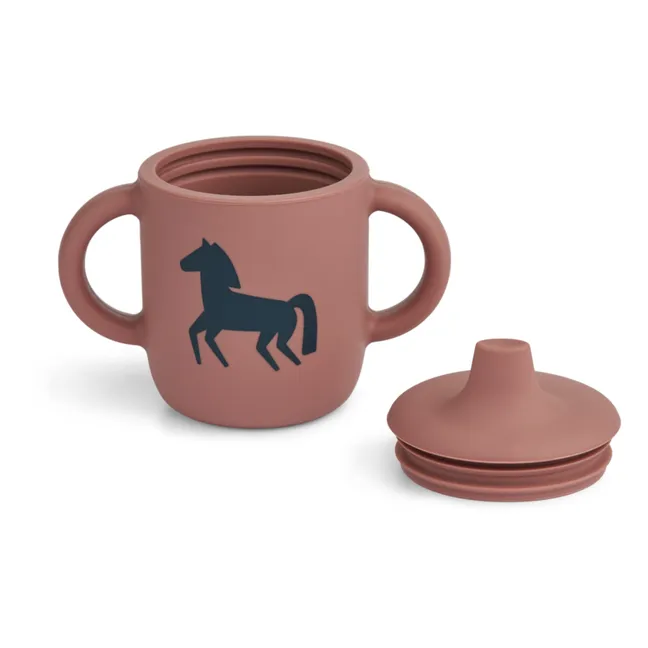 Neil Silicone Learning Cup | Horses/Dark rosetta
