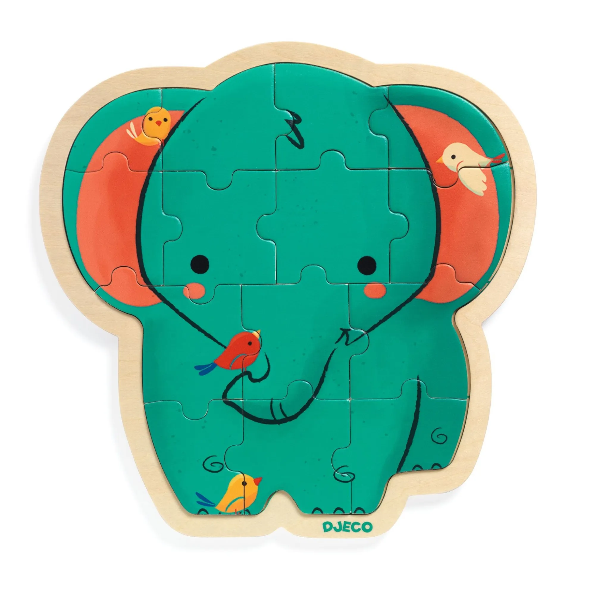 Djeco Multicoloured Elephant Puzzle