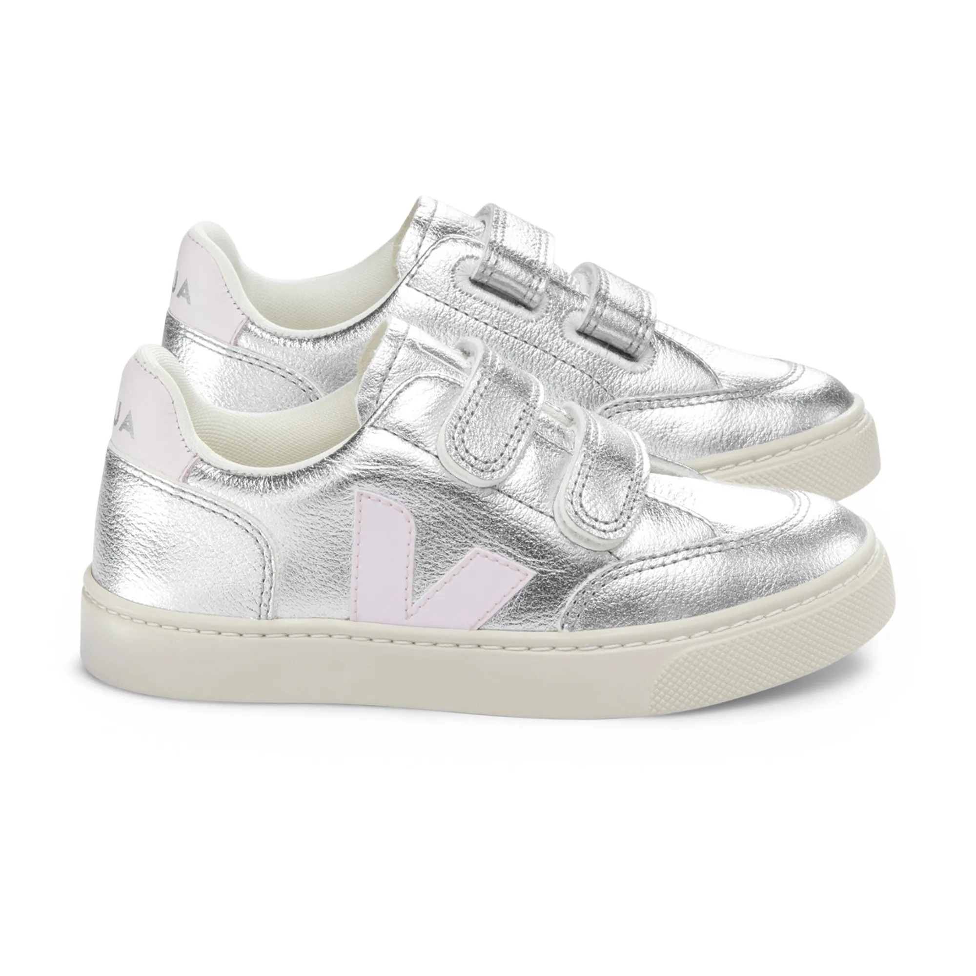 Veja Silver Esplar Velcro Leather Sneakers
