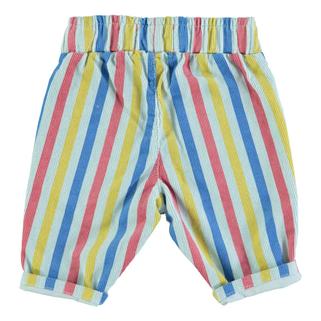 Striped Corduroy Pants | Green water