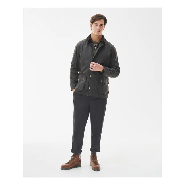 Ashby Wax Jacke | Grünolive