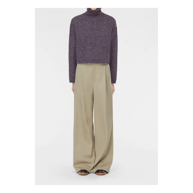 Laurier Merino Wool and Alpaca Pullover | Purple