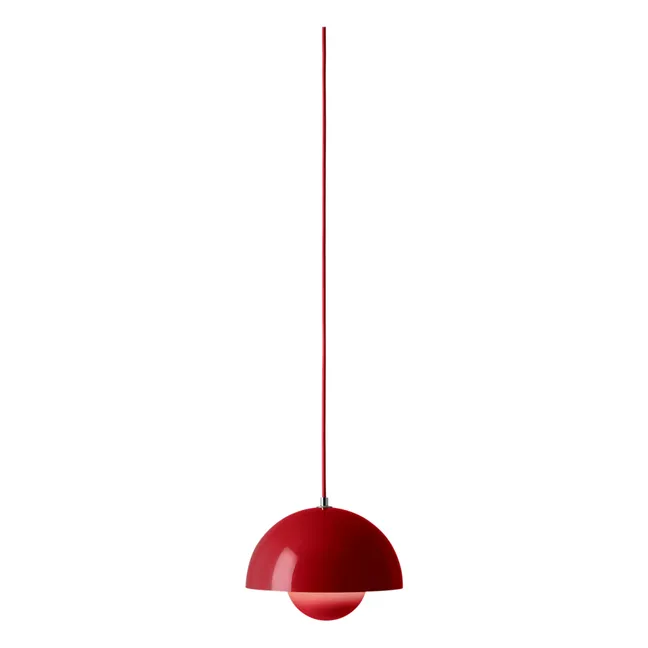 Suspension Flowerpot VP1, Verner Panton, 1968 | Rouge vermillon