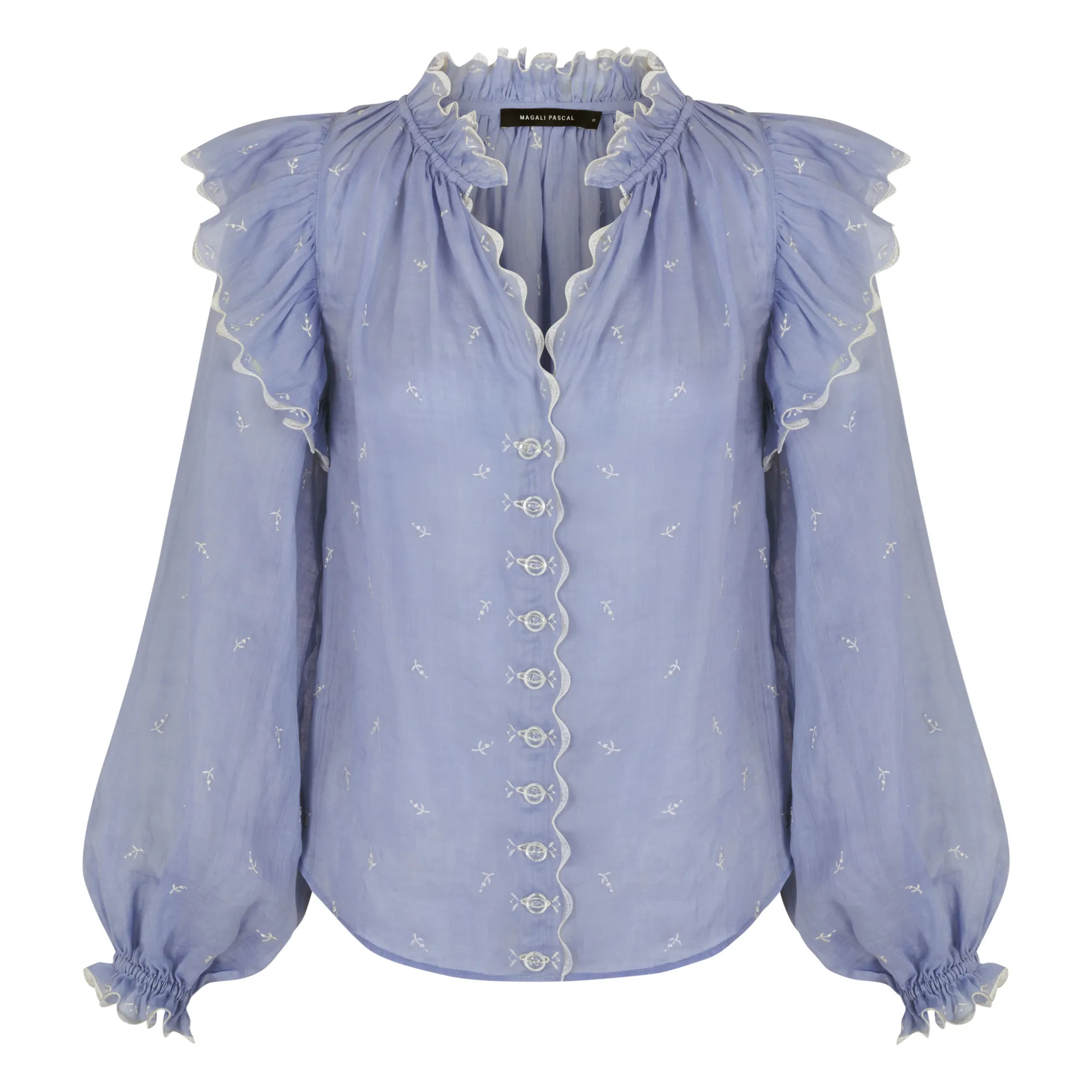 Magali Pascal Light Blue Madeleine Ramie Blouse
