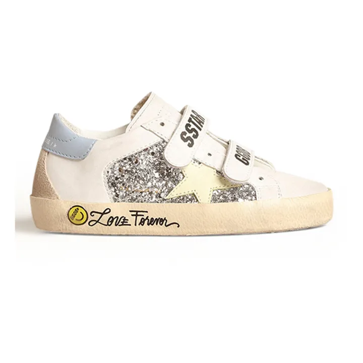 Baskets Scratchs Old School Paillettes Signature | Argenté- Image produit n°0