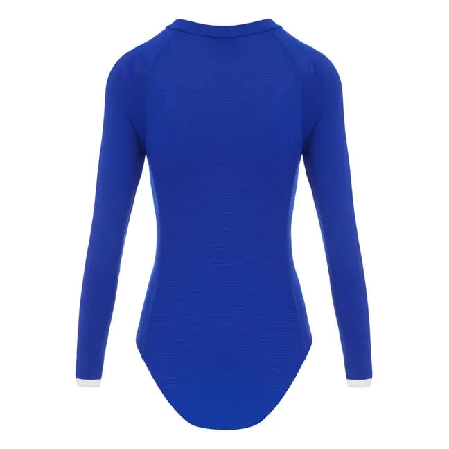 Badeanzug Anti-UV Recyceltes Material Geometrisch - Damenkollektion | Blau