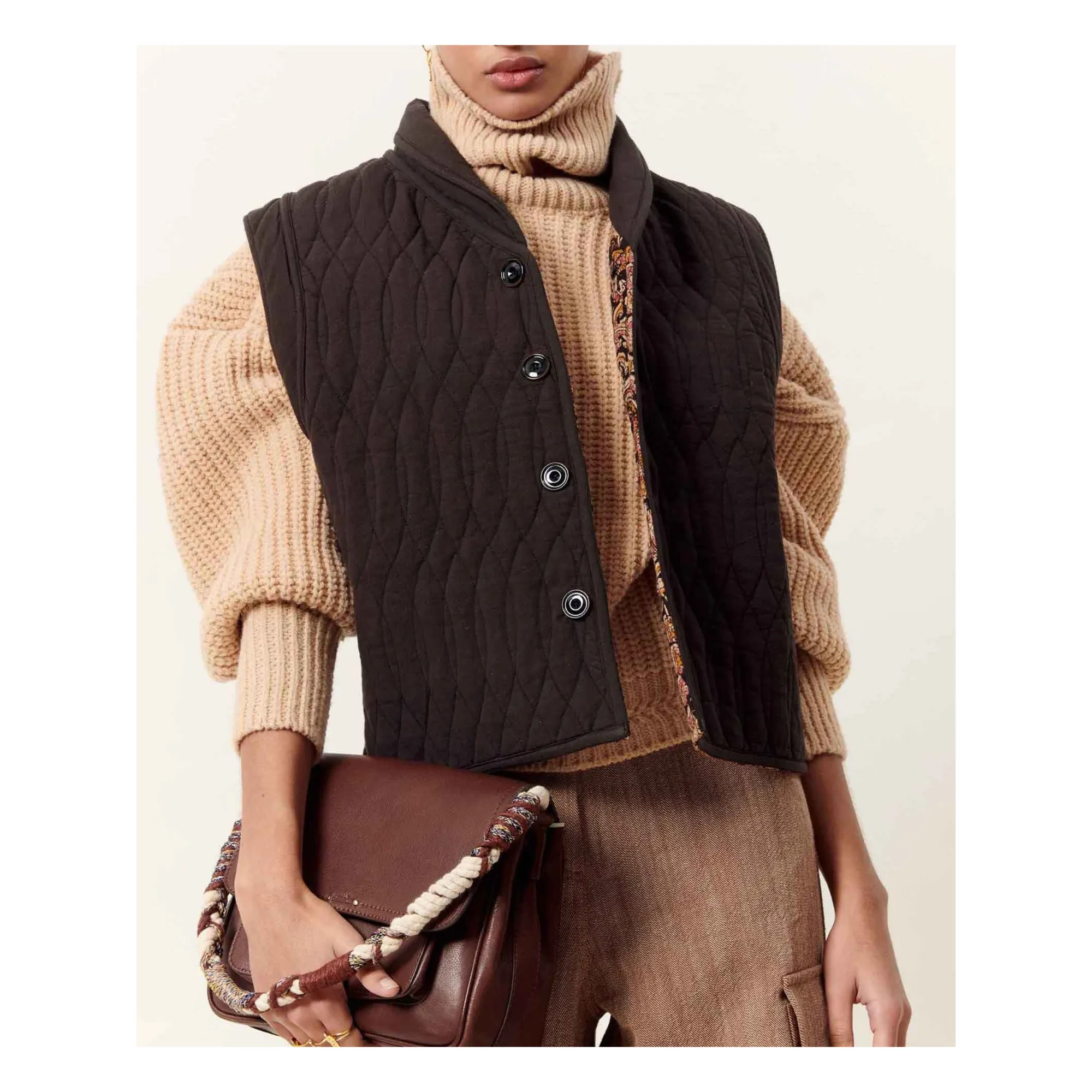 Sessùn Grey Moorfields Reversible Sleeveless Jacket
