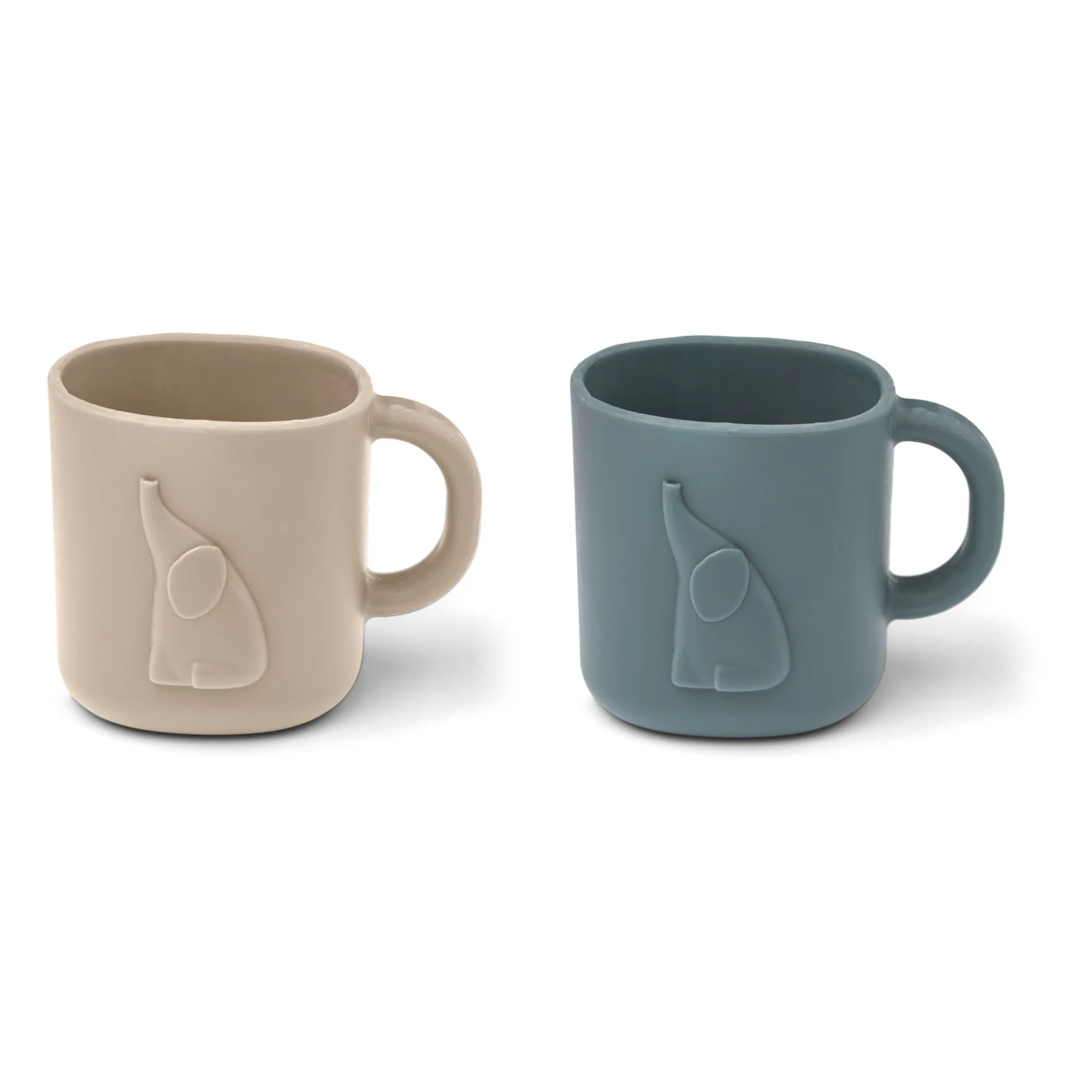Liewood Dark Sandy/Whale Blue Chaves Silicone Cups - Set Of 2