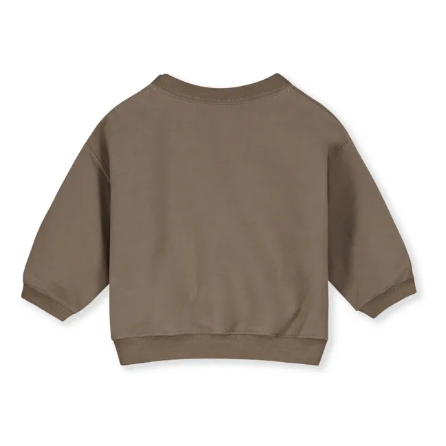 Organic cotton baby sweatshirt | Taupe brown