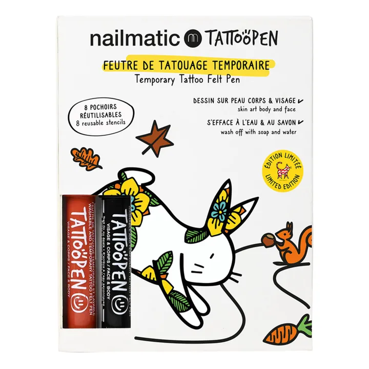 Cofanetto duo Tattoopen & Stencil Riutilizzabili Bunny x AMI IMAGINAIRE- Immagine del prodotto n°0