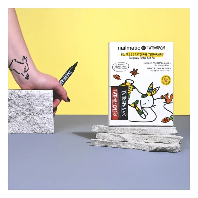 Cofanetto duo Tattoopen & Stencil Riutilizzabili Bunny x AMI IMAGINAIRE