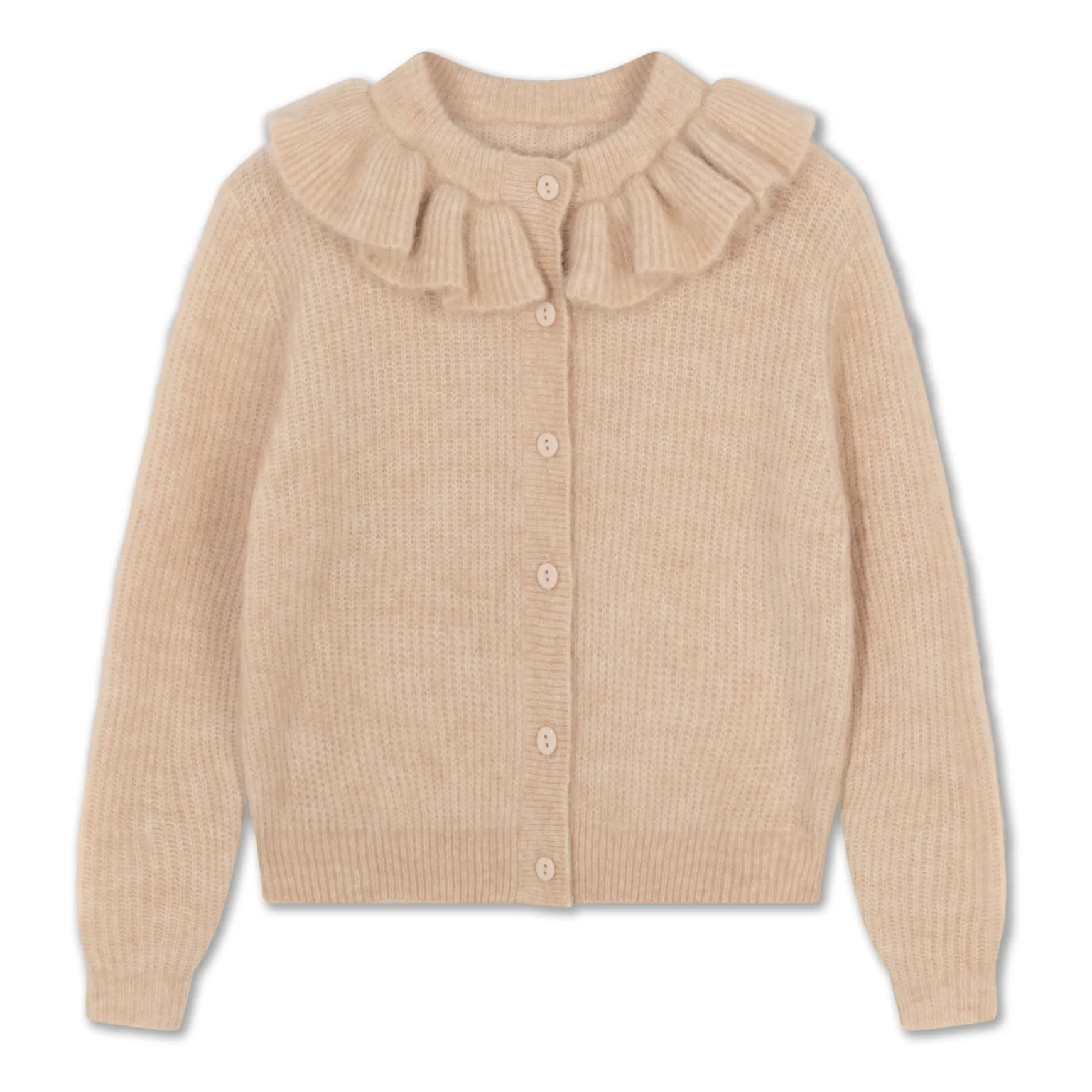 Repose Ams Beige Cardigan Ruffle